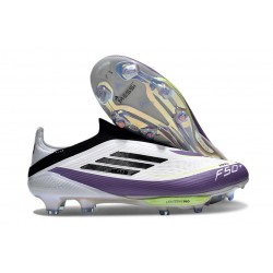 Korki Piłkarskie adidas F50+ Laceless FG X Messi Biały Czarny Fioletowy