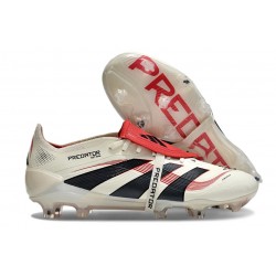 Buty adidas Predator Elite Foldover Tongue FG Beżowy Czarny Czerwony