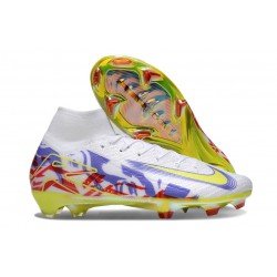 Nike Air Zoom Mercurial Superfly X Elite FG Biały Zawistny Fioletowy