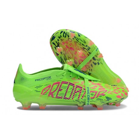 Buty adidas Predator Elite Foldover Tongue FG Zielony Czerwony