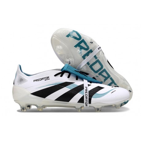 Buty adidas Predator Elite Foldover Tongue FG Biały Czarny Niebieski