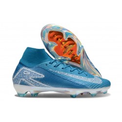 Nike Air Zoom Mercurial Superfly X Elite FG Niebieski Biały