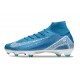 Nike Air Zoom Mercurial Superfly X Elite FG Niebieski Biały