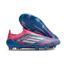 Buty Piłkarskie adidas F50 Elite Laceless FG Niebieski Biały Różowy