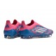 Buty Piłkarskie adidas F50 Elite Laceless FG Niebieski Biały Różowy