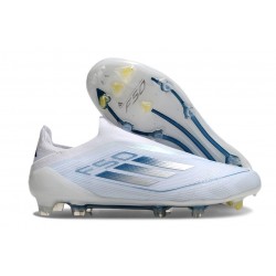 Buty Piłkarskie adidas F50 Elite Laceless FG Biały Niebieski