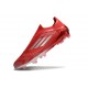 Buty Piłkarskie adidas F50 Elite Laceless FG Czerwony Srebro