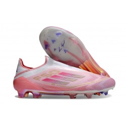 Buty Piłkarskie adidas F50 Elite Laceless FG Różowy Biały