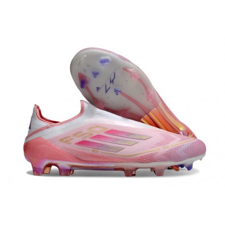 Buty Piłkarskie adidas F50 Elite Laceless FG Różowy Biały