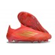Buty Piłkarskie adidas F50 Elite Laceless FG Czerwony Złoto