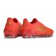 Buty Piłkarskie adidas F50 Elite Laceless FG Czerwony Złoto