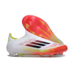 Buty Piłkarskie adidas F50 Elite Laceless FG Biały Czerwony Czarny