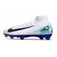Nike Air Zoom Mercurial Superfly X Elite FG Biały Niebieski Czarny