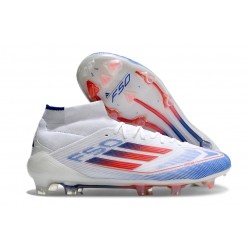adidas F50 Elite Mid FG Biały Czerwony Niebieski