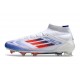 adidas F50 Elite Mid FG Biały Czerwony Niebieski