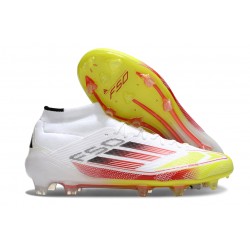 adidas F50 Elite Mid FG Biały Czerwony Zawistny