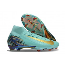 Nike Zoom Mercurial Superfly 10 Elite FG Niebieski Złoty