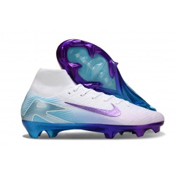 Nike Zoom Mercurial Superfly 10 Elite FG Biały Niebieski Fioletowy
