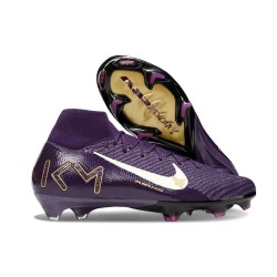 Nike Zoom Mercurial Superfly 10 Elite FG MBAPPE Fioletowy Biały