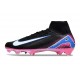 Nike Zoom Mercurial Superfly 10 Elite FG Czarny Biały Różowy Niebieski