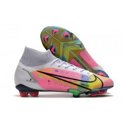 Buty piłkarskie Nike Mercurial Superfly 8 Elite FG Biały Różowy Czarny