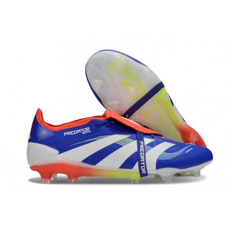 Buty adidas Predator Elite Foldover Tongue FG Niebieski Biały Czerwony