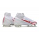 Buty piłkarskie Nike Mercurial Superfly 8 Elite FG Biały Czerwony