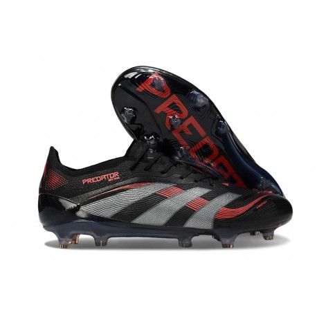 Korki Piłkarskie adidas Predator Elite FG Czarny Czerwony Szary
