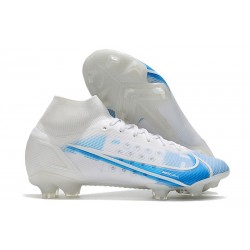 Buty piłkarskie Nike Mercurial Superfly 8 Elite FG Biały Niebieski