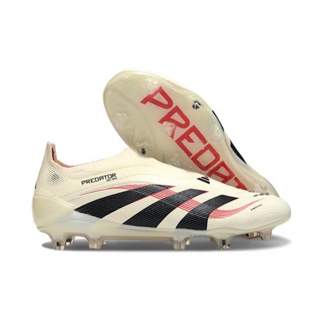 adidas Predator 25 Elite LL FG Beżowy Czarny Czerwony