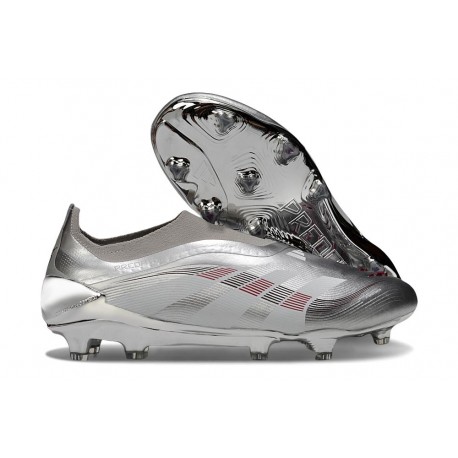 adidas Predator 25 Elite LL FG Srebro Szary