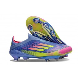 Korki Piłkarskie adidas F50+ Laceless FG Niebieski Zawistny Różowy