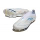 Korki Piłkarskie adidas F50+ Laceless FG Biały Srebro Niebieski