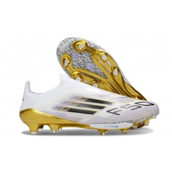 Korki Piłkarskie adidas F50+ Laceless FG Biały Czarny Złoto