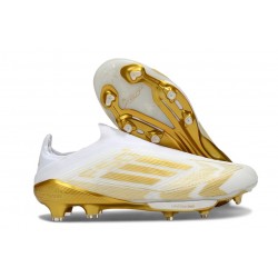 Korki Piłkarskie adidas F50+ Laceless FG Biały Złoto