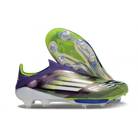 Korki Piłkarskie adidas F50+ Laceless FG Fioletowy Biały Zawistny 