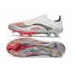 Korki Piłkarskie adidas F50+ Laceless FG X Messi Biały Srebro Czerwony