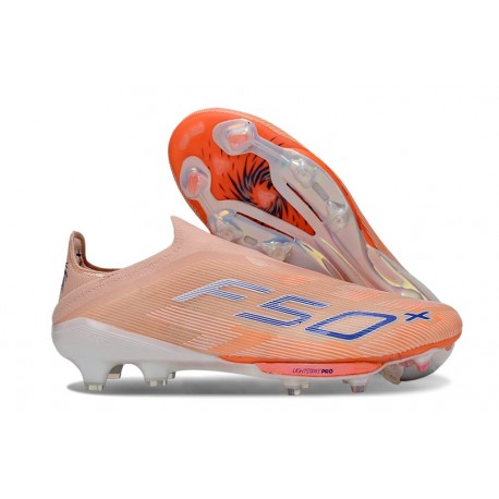 Korki Piłkarskie adidas F50+ Laceless FG Pomarańczowy Niebieski