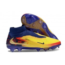 Wysokie buty piłkarskie Nike Phantom 6 Elite FG Zawistny Niebieski Złoty