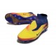 Wysokie buty piłkarskie Nike Phantom 6 Elite FG Zawistny Niebieski Złoty