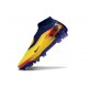 Wysokie buty piłkarskie Nike Phantom 6 Elite FG Zawistny Niebieski Złoty
