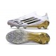 Buty Piłkarskie adidas F50 Elite Laceless FG Biały Czarny Złoto