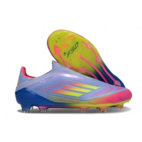 Buty Piłkarskie adidas F50 Elite Laceless FG Niebieski Zawistny Różowy