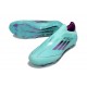 Buty Piłkarskie adidas F50 Elite Laceless FG Niebieski Czarny