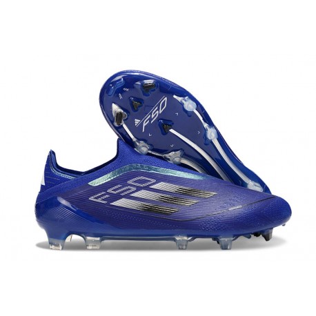 Buty Piłkarskie adidas F50 Elite Laceless FG Niebieski 
