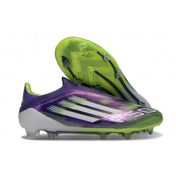 Buty Piłkarskie adidas F50 Elite Laceless FG Fioletowy Biały Zawistny