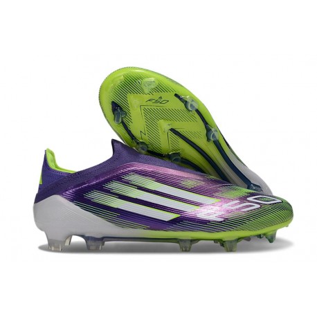 Buty Piłkarskie adidas F50 Elite Laceless FG Fioletowy Biały Zawistny 