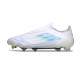 Buty Piłkarskie adidas F50 Elite Laceless FG Biały Srebro Niebieski