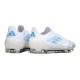 Buty Piłkarskie adidas F50 Elite Laceless FG Biały Srebro Niebieski