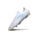 Buty Piłkarskie adidas F50 Elite Laceless FG Biały Srebro Niebieski